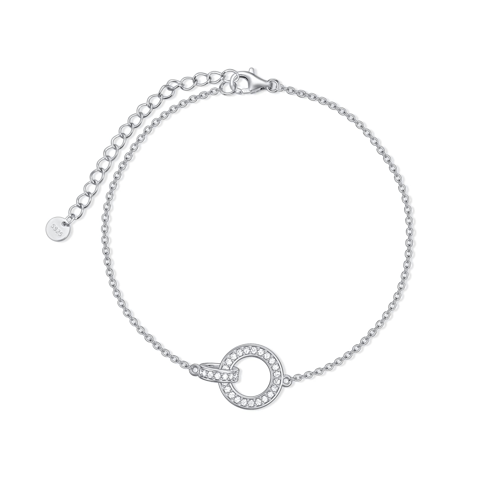 925 Sterling Silver Shusukue Sea Turtle Sunflower Four Leaf Clover Anklet Bracelet with CZ Stones - Layered Beach Jewelry for Women & Girls | Perfect for Summer Vacations, Ocean-Themed Parties and Boho Fashion Accessories