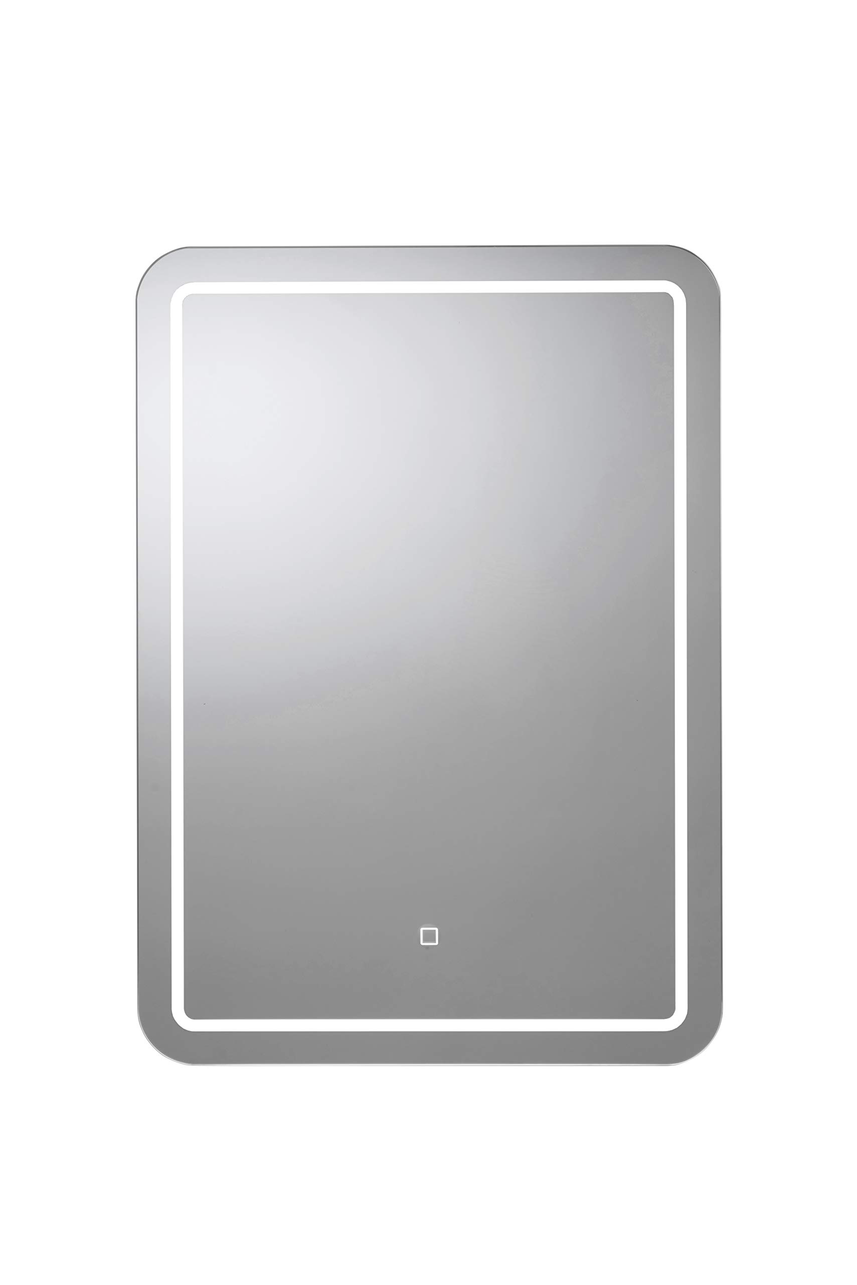 Croydex Chawston Hang 'N' Lock Illuminated Square Mirror - Modern Bathroom Vanity Mirror with LED Lights for Makeup & Shaving - Perfect for Home, Spa, and Salon Use