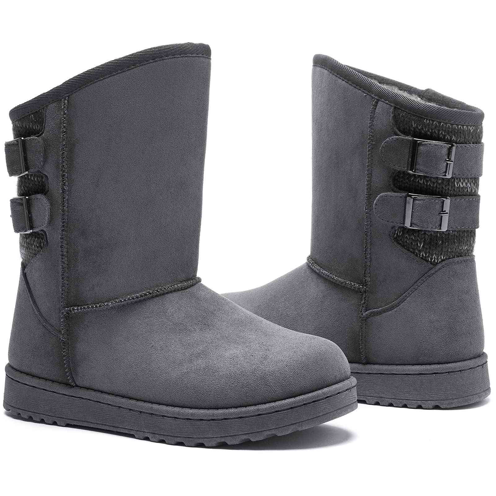 FRACORA Women's Winter Snow Boots - Fur Lined Warm Mid Calf Boots for Women | Waterproof Slip Resistant | Perfect for Snowy Weather, Hiking & Outdoor Activities
