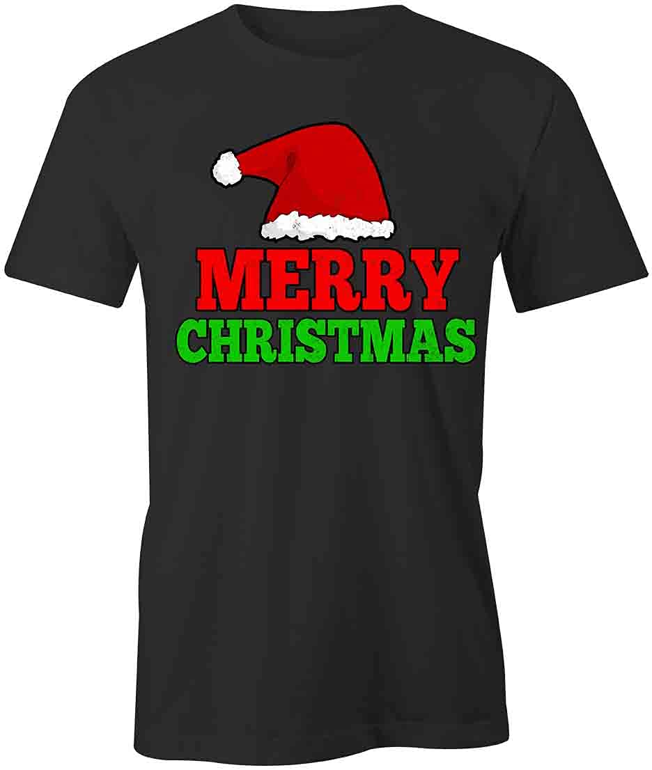 Merry Christmas T-Shirt for Men & Women - Black Graphic Printed Cotton Tee - Holiday Party, Gift Exchange & Family Gathering Outfit