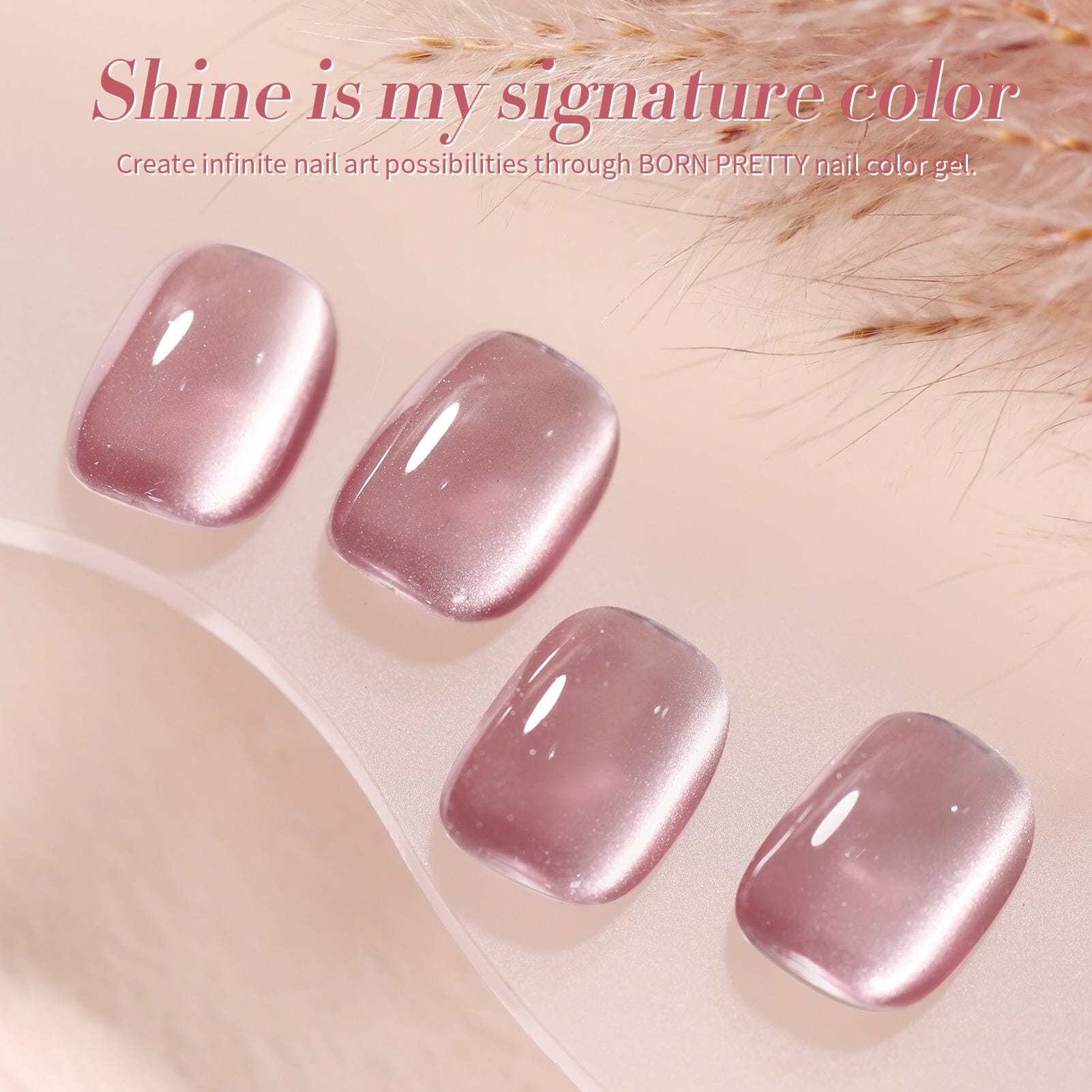 Dried rose Moonlight Cat Magnetic Gel Polish 15ml - Long Lasting Nail Polish for Salon & Home Manicures - Perfect for Parties, Weddings & Special Occasions
