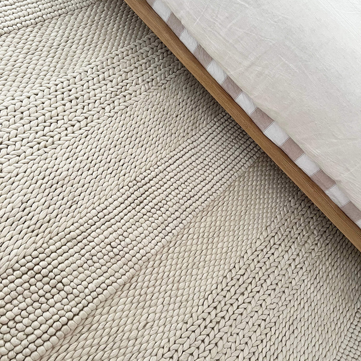 Fleur Braided and Looped Rug - Soft Boho Chic Area Rug for Living Room, Bedroom, Nursery | Non-Slip Durable Floor Mat for Home Decor