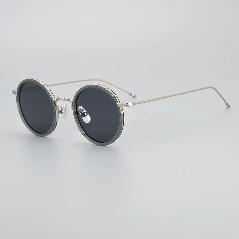 Black Polarized Sunglasses for Men - Full Rim Alloy Round Frame X906 - Perfect for Driving, Fishing & Outdoor Activities
