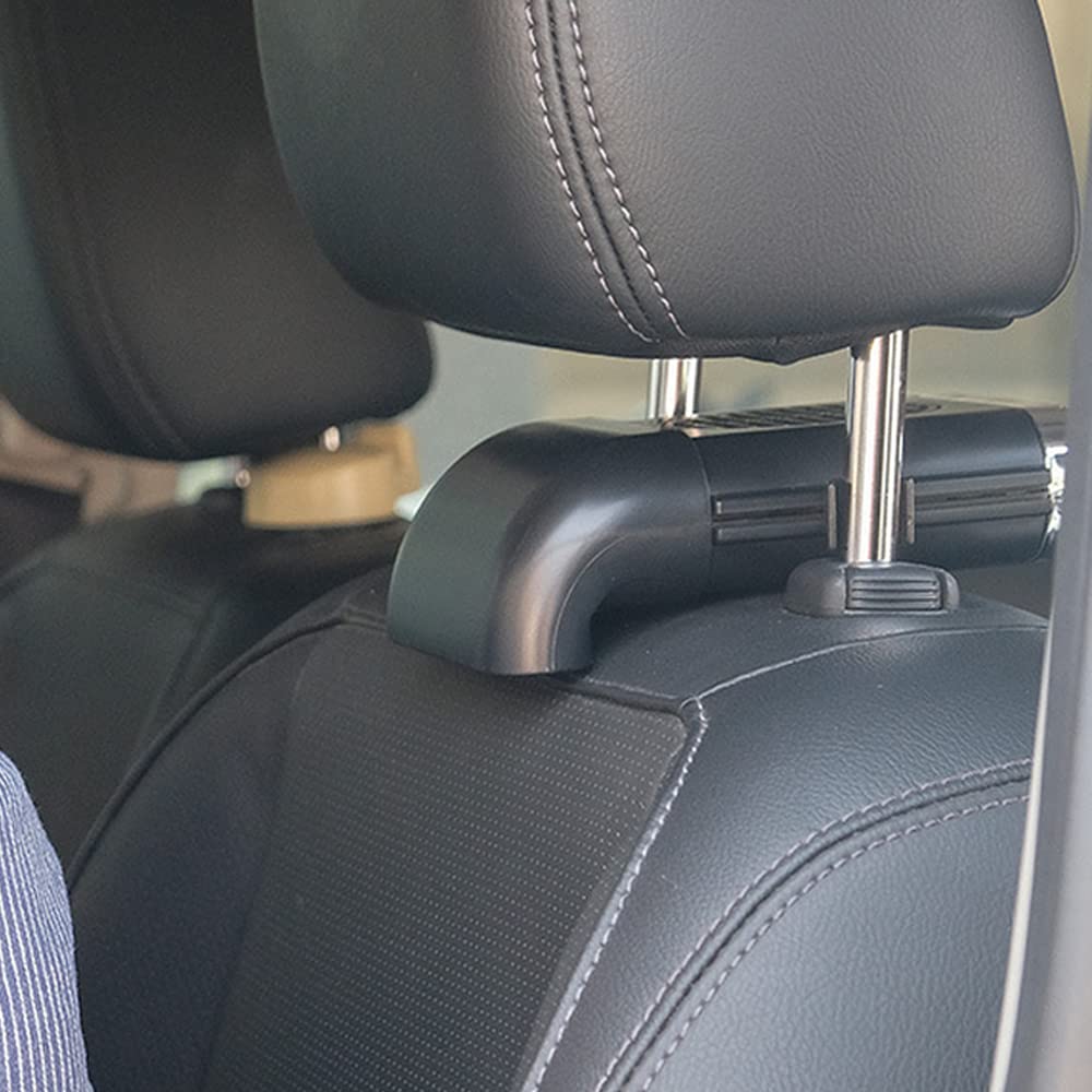 12V Car Seat Clip Fan - Portable 12 Volt USB Powered Cooling Fan for Baby Car Seat, RV & Front Seat - Black - Perfect for Travel, Road Trips & Hot Weather Comfort