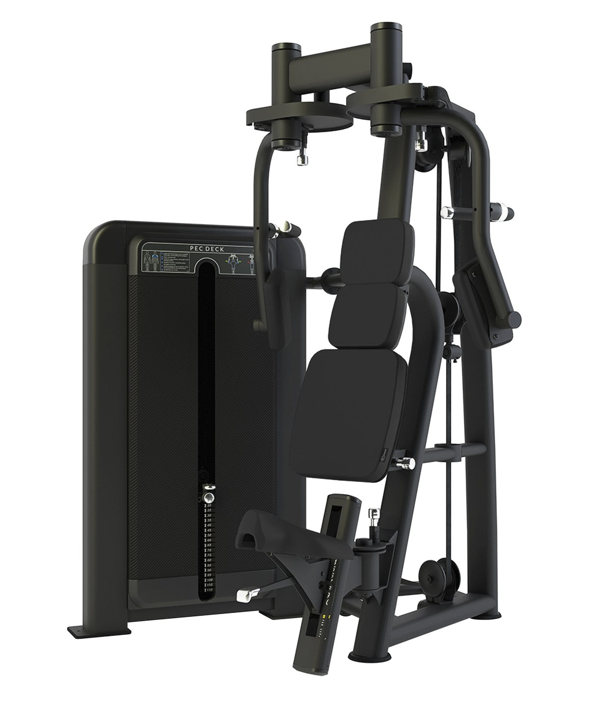 Club Line Pec Deck (Independent Arm) Weight Stack Tower - Gym Strength Training Equipment for Chest & Shoulder Workouts