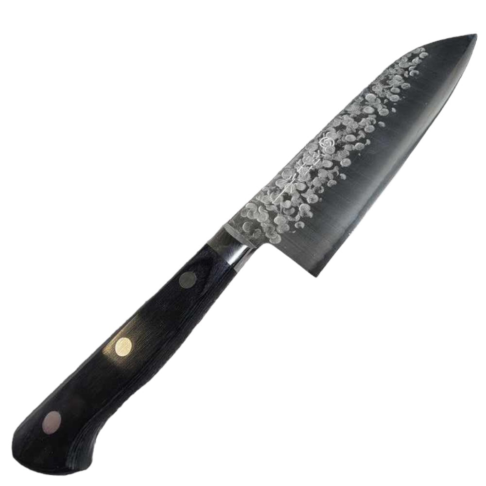 Takamura VG-10 Tsuchime Santoku Knife 170mm - Premium Japanese Kitchen Knife for Slicing, Dicing & Chopping - Perfect for Home Chefs & Professional Cooks