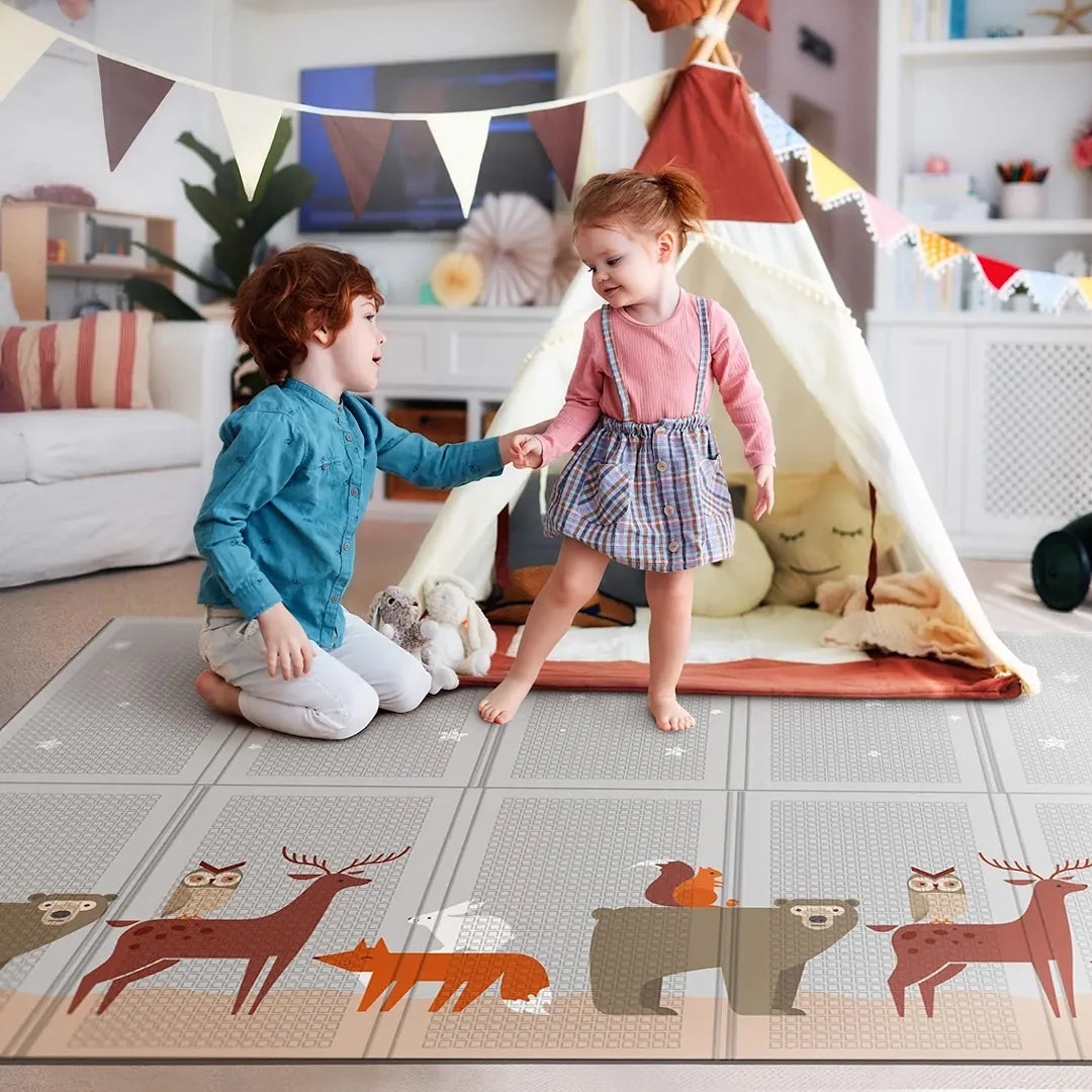 Midnight Friends Portable Play Mat for Kids - Soft & Waterproof Baby Playmat for Indoor & Outdoor Use - Perfect for Nursery, Playtime, and Travel