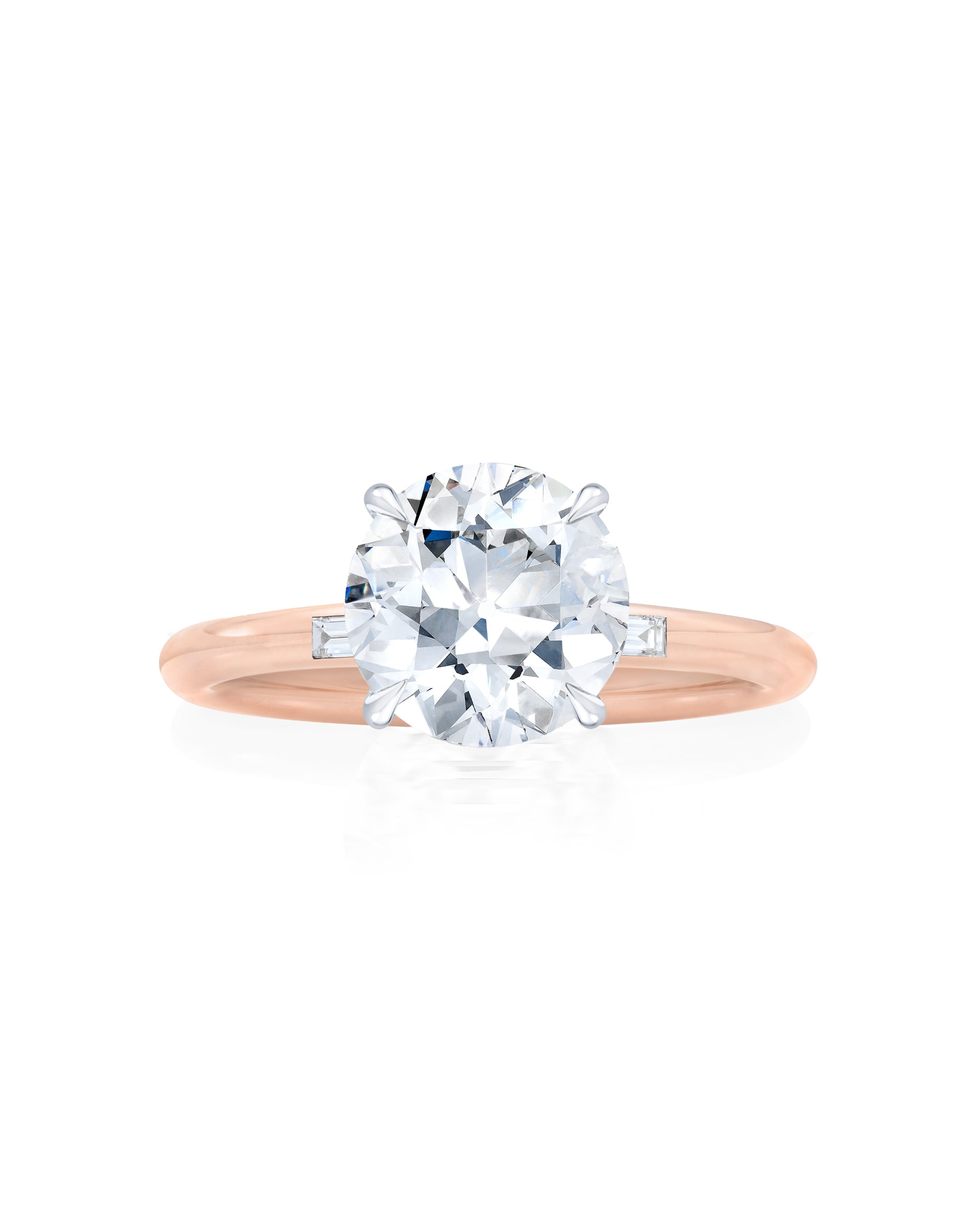 Elegant Cloud Inlay Baguette Ring - Vintage Inspired Stackable Jewelry for Women - Perfect for Weddings, Anniversaries & Everyday Wear
