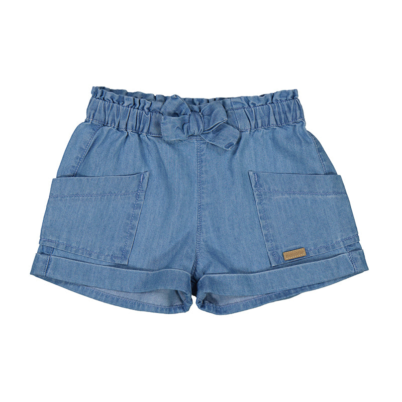 Mayoral Baby Girl Denim Shorts - Soft Stretch Denim Shorts for Toddler Girls 1-3 Years | Playtime, Park Outings & Summer Adventures