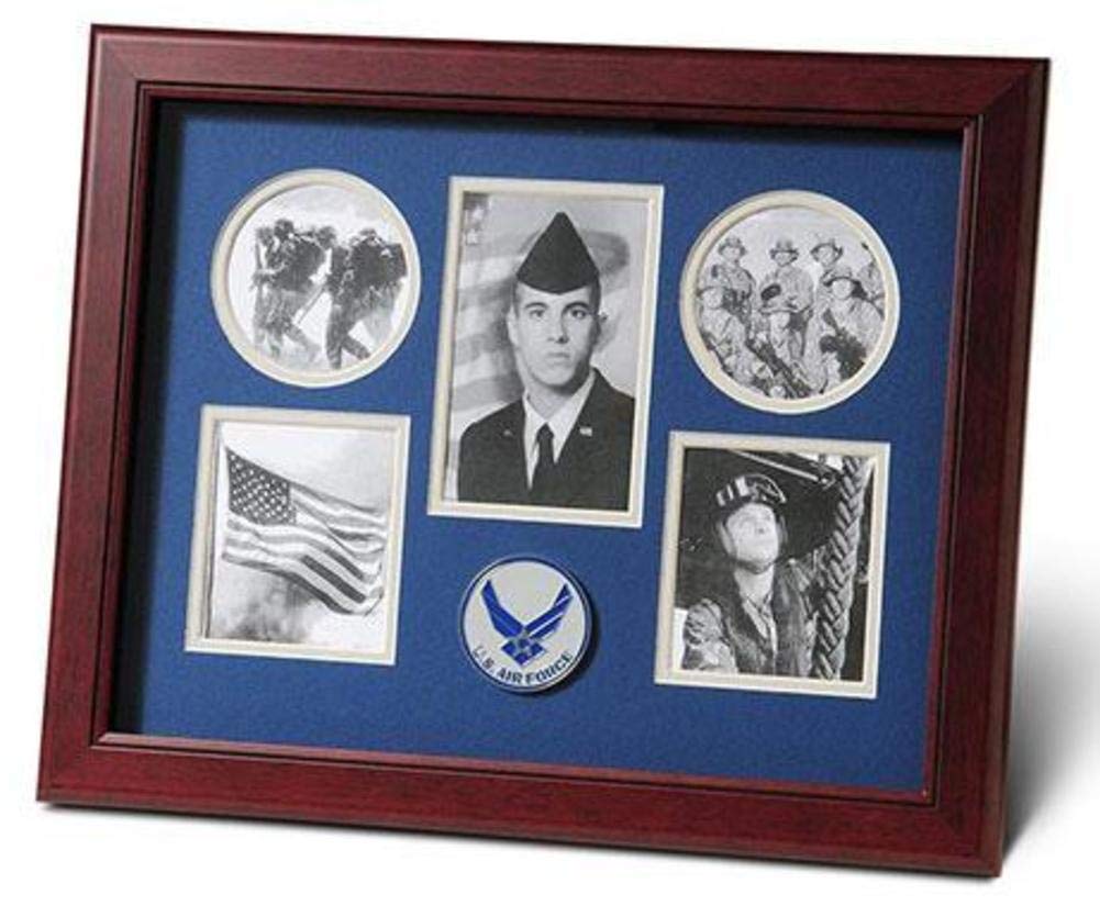 Flags Connections Aim High Air Force Medallion 5-Picture Collage Frame - Perfect for Military Home Decor, Veteran Gifts & Patriotic Display