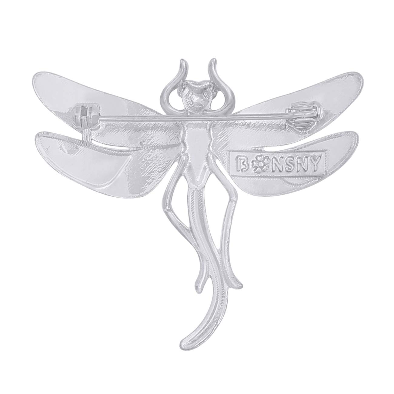 DOWAY Enamel Alloy Crystal Rhinestone Dragonfly Brooch Pin - Elegant Purple Lapel Pin for Women, Girls & Kids - Perfect for Spring Summer Fashion, Scarf & Clothing Decoration - Great Gift Idea for Birthdays & Special Occasions
