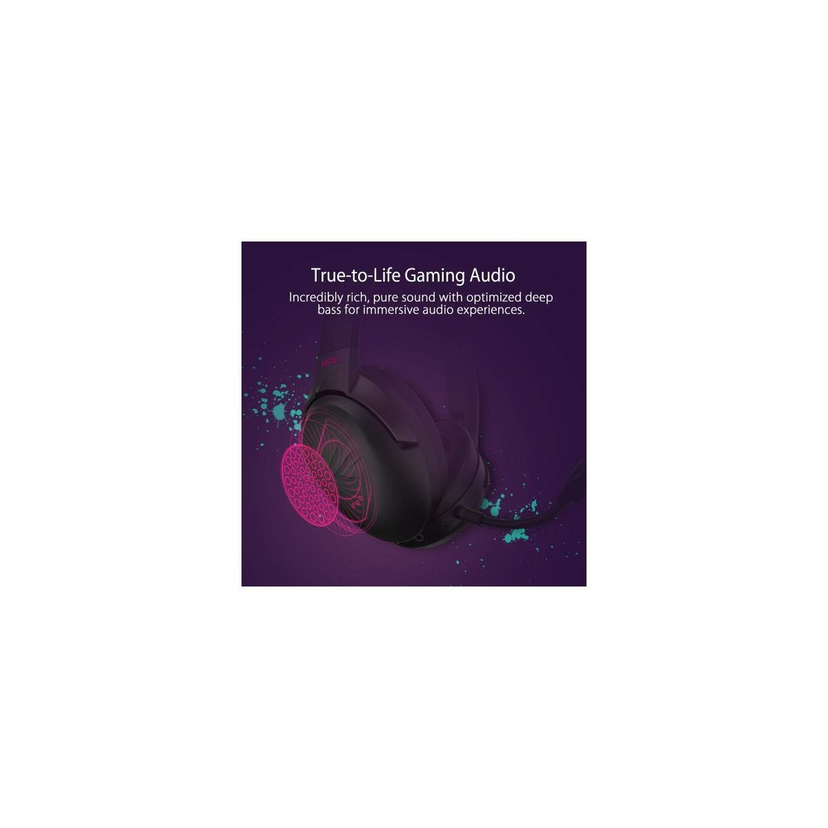 ASUS ROG Strix Go 2.4 Electro Punk Wireless Gaming Headset with USB-C 2.4GHz Adapter | AI Noise-Cancelling Mic | Over-Ear Headphones for PC, Mac, Nintendo Switch & PS4 | Perfect for Competitive Gaming & Streaming