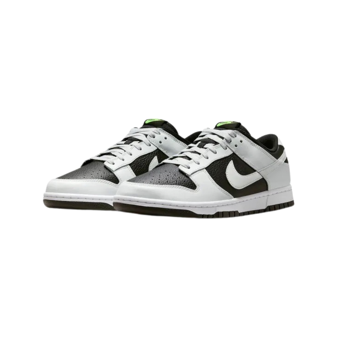 Nike Dunk Low Sneakers - Black Photon Dust Volt White - Men's/Women's Basketball Shoes for Casual Wear & Street Style