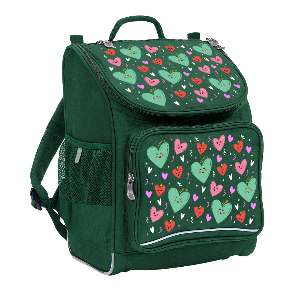 Sweet Hearts Mighty Backpack - Durable Waterproof School Backpack for Women & Men - Perfect for Travel, Hiking, College & Work Commute