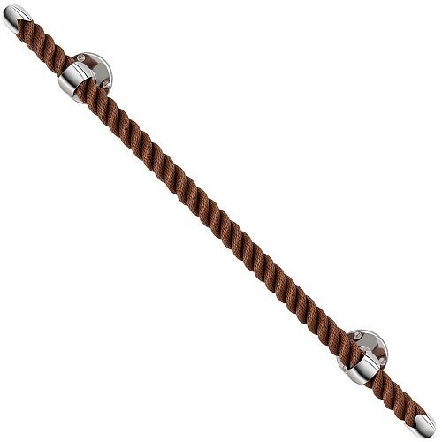 Nautical Rope Towel Bar & Curtain Rod - 18 Inch Bathroom Hardware in Brown/Chrome - Perfect for Coastal, Beach House & Boat Bathroom Decor