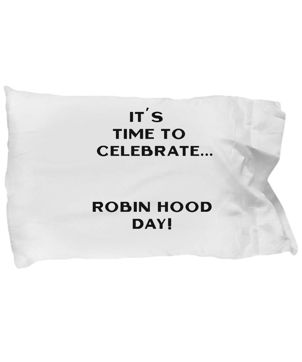 Funny Robin Hood Day Novelty Microfiber Pillowcases - White Bedding Pillow Covers with Unique Designs, Perfect Gift for Men & Women - Great for Themed Parties, Home Decor, and Cozy Bedroom Accessories