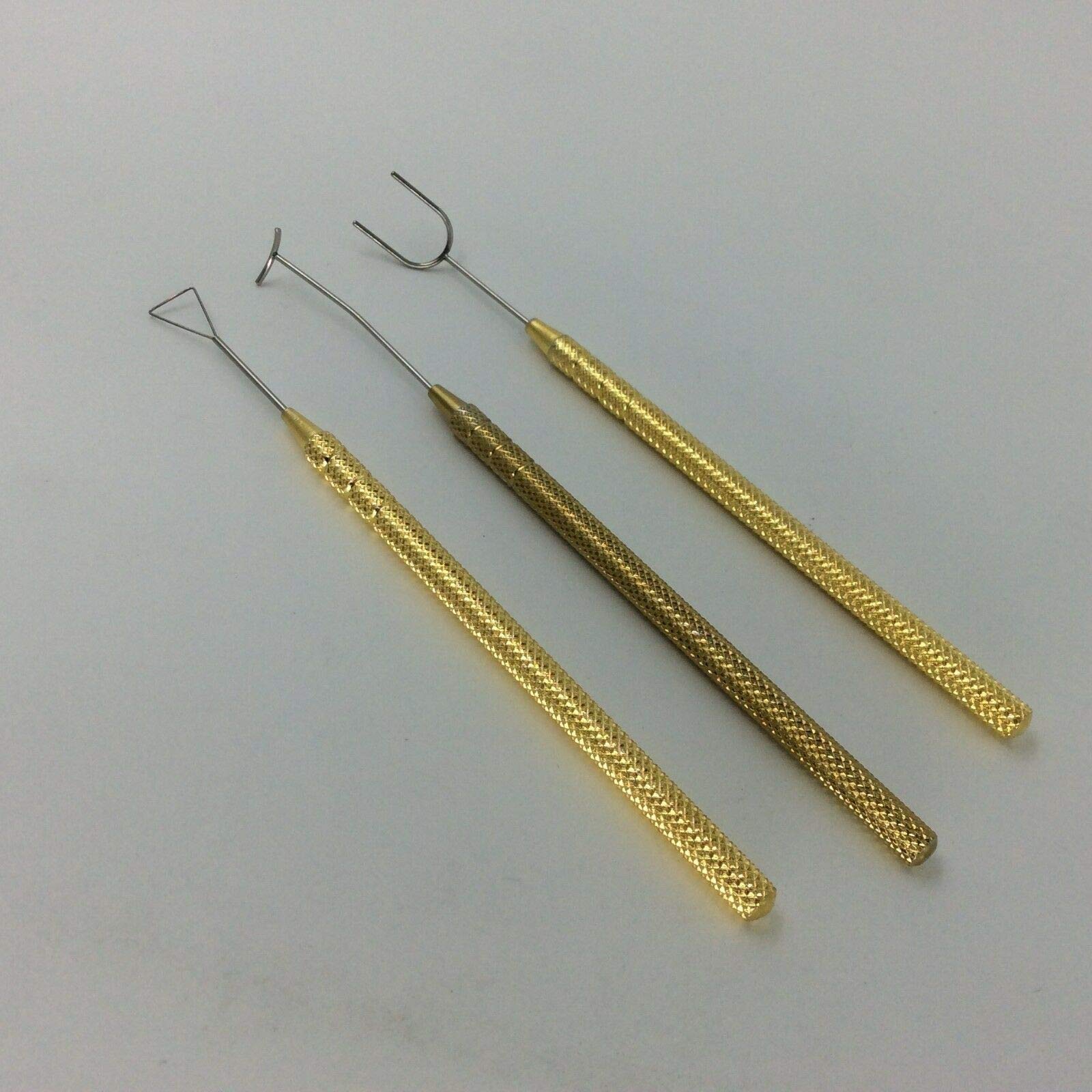 3-Piece Eyelid Hook Instrument Set for Double Eyelid Surgery & Eyelid Reconstruction - Plastic Surgery Tools for Asian Eyelid Correction & Eye Lift Procedures