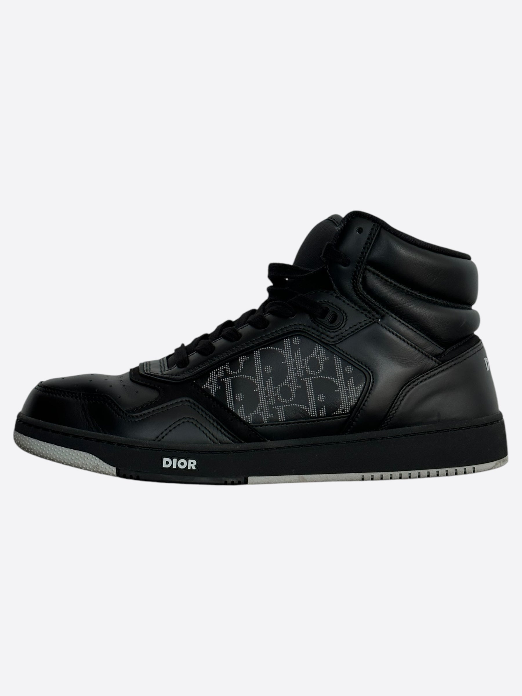 Dior Black Oblique B27 High Top Sneakers for Men - Luxury Designer Fashion Shoes for Casual & Streetwear Outfits