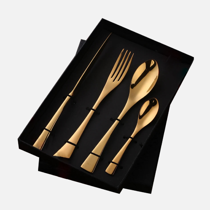 Premium Fire Rainbow Stainless Steel Serving Utensils Set - 5-Piece Kitchen Tools for Cooking, BBQ, Buffet & Party Serving - Durable & Stylish Serving Spoons, Tongs & Ladle for Home & Restaurant Use