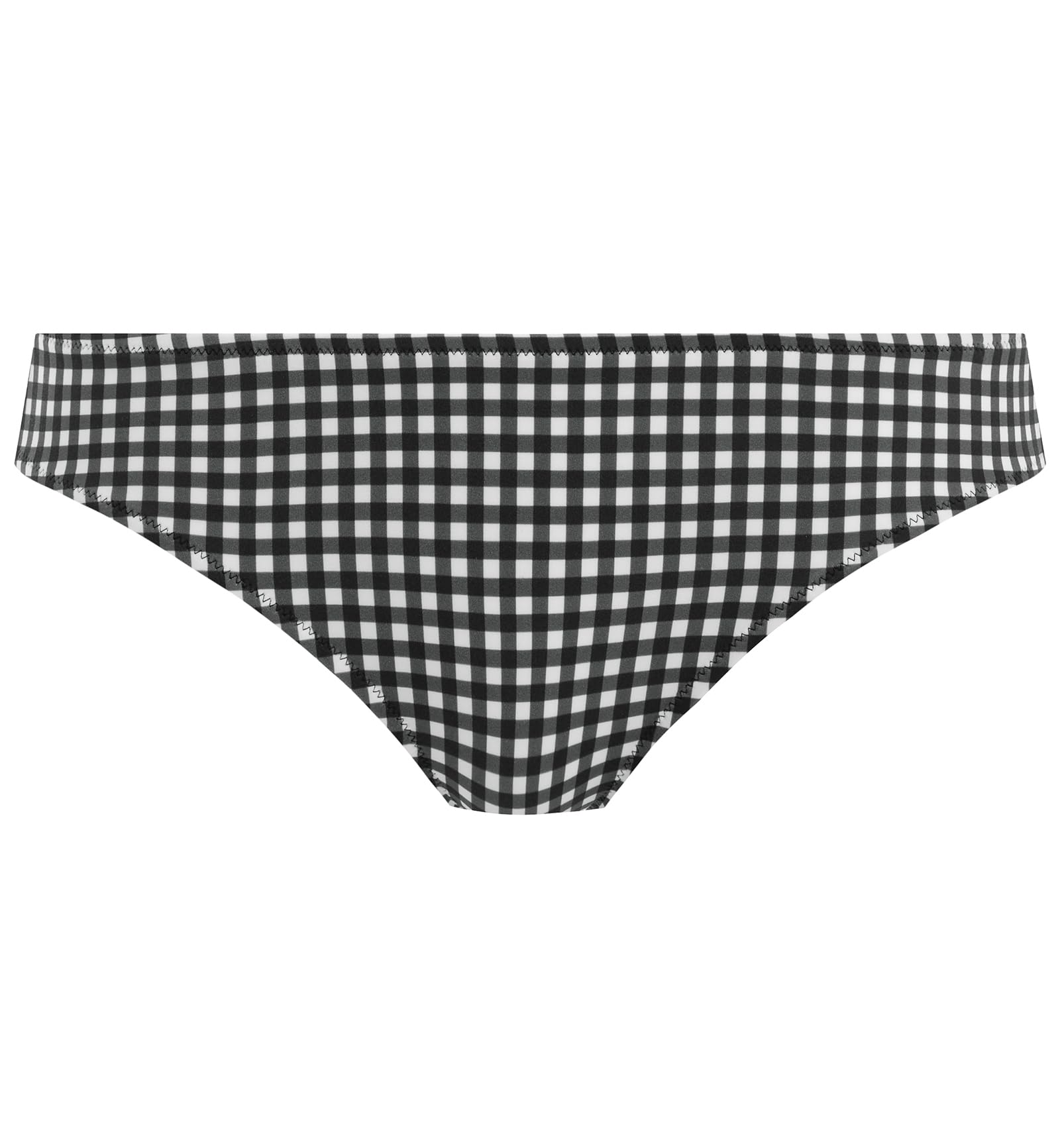 Freya Women's Monochrome Gingham Print Swimsuit Bottom - Medium, Black | High Waisted Bikini Bottoms for Beach, Pool & Summer Vacation