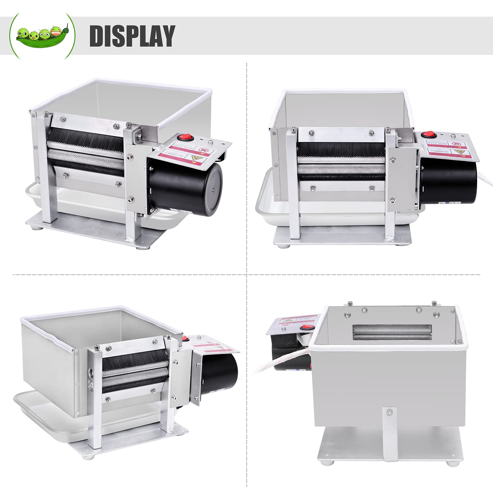 Electric Pea Sheller Machine 110V - Semi-Automatic Pea & Bean Sheller for Commercial & Home Use - Efficient Peeling Machine for Peas, Beans & Legumes - Perfect for Farmers Markets, Restaurants & Home Kitchens