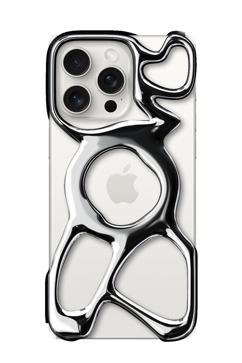 Angry Miao Emptiness iPhone 15 Pro Max Case - Ultra Thin 22g Lightweight MagSafe Compatible Protective Cover with Heat Dissipation Technology | Perfect for Daily Use, Travel & Outdoor Activities (Silver)