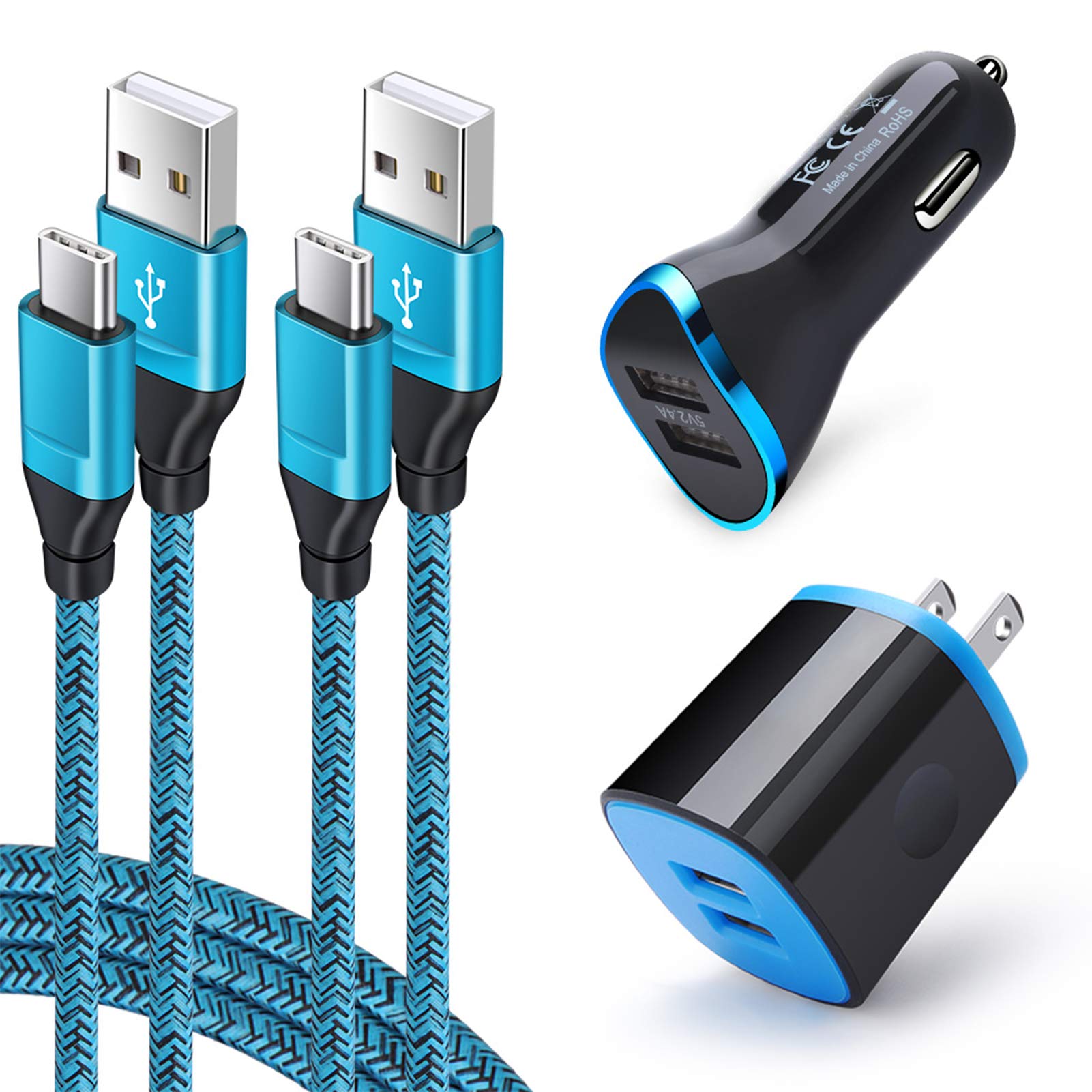 Fast USB C Car Charger for Google Pixel 9/9 Pro XL/8a/8/8 Pro/7a/7/7 Pro/6/6 Pro/6a/5/4a/4XL/3a/3XL & Samsung Galaxy S25/S24/S23/A16/A15 - Dual Port Type C Fast Charging Adapter with Cable - Perfect for Road Trips & Daily Commute
