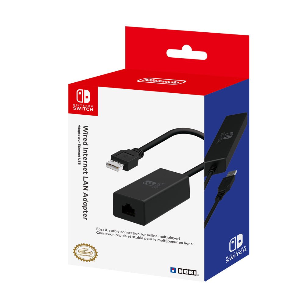 Official Nintendo Licensed HORI Wired Internet LAN Adapter for Nintendo Switch - High-Speed Gaming & Stable Connection for Online Play, Multiplayer & Streaming