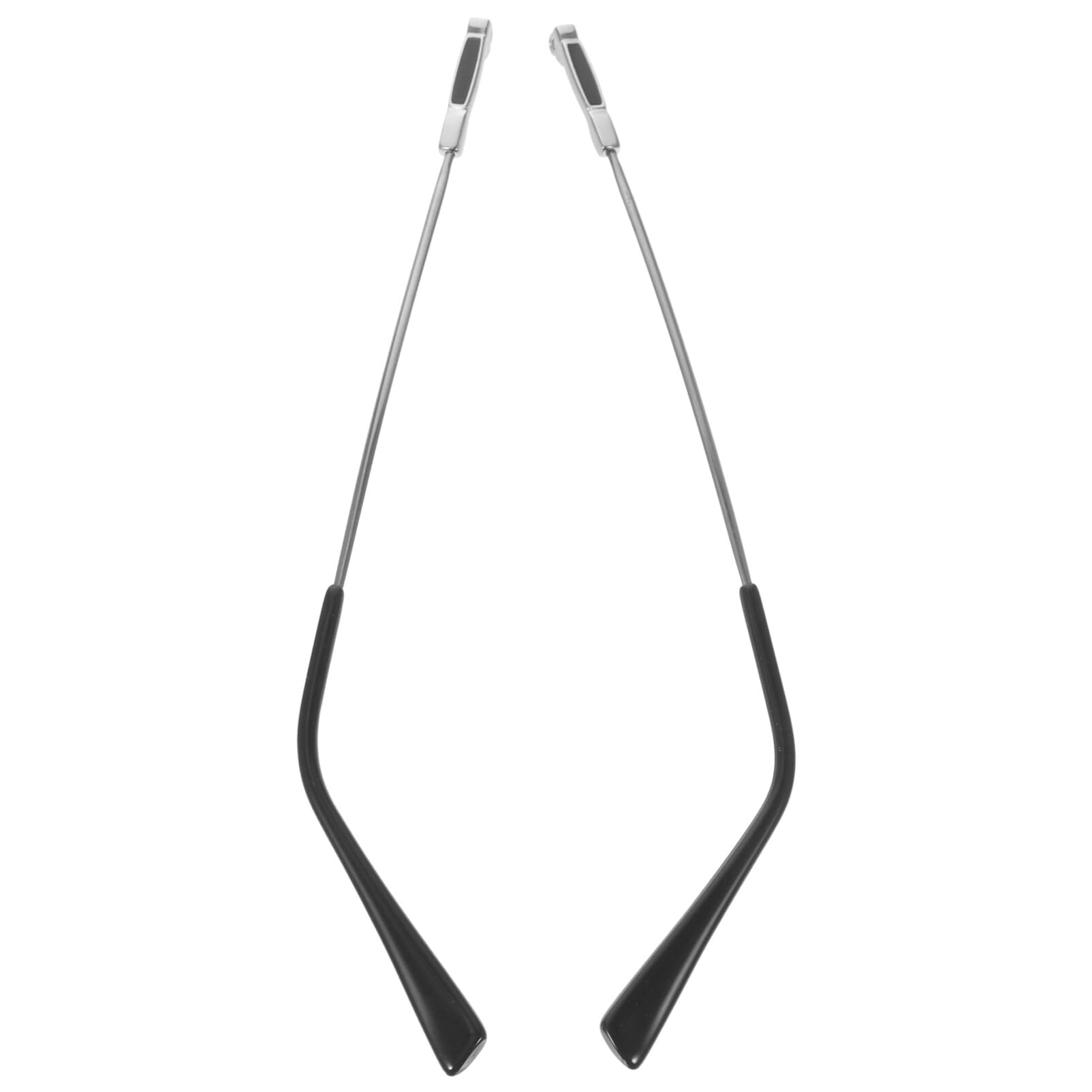 Lurrose 1 Pair Glasses Replacement Temple Arms - Metal Frame Rubber Ear Hooks for Eyeglass Repair Parts | Durable & Comfortable for Reading, Computer Work, and Daily Wear