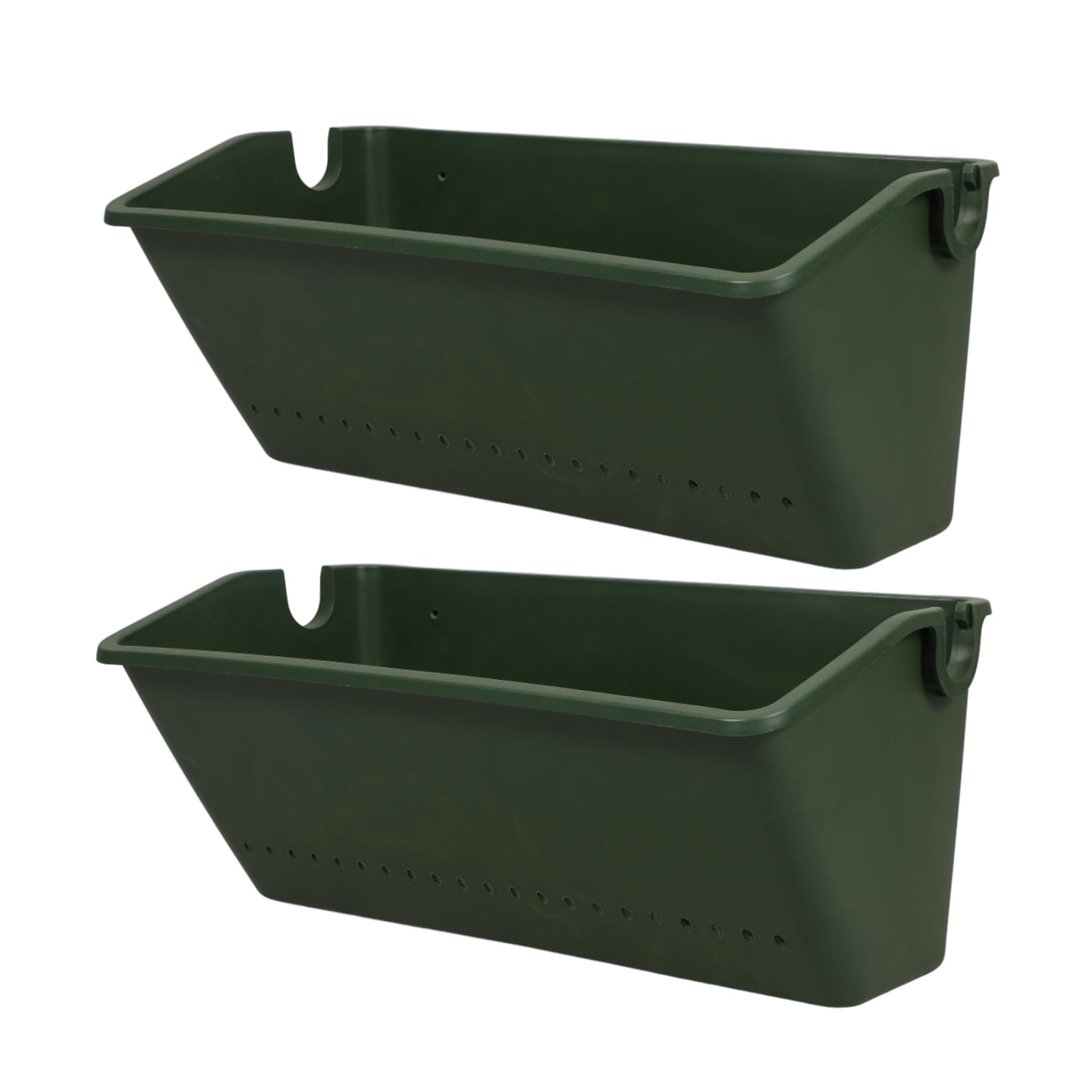 DOITOOL 2-Pack Vertical Wall Planters for Balcony - Hanging Rail Flower Pot Holder for Indoor/Outdoor Plants - Perfect for Windows, Railings & Small Space Gardening