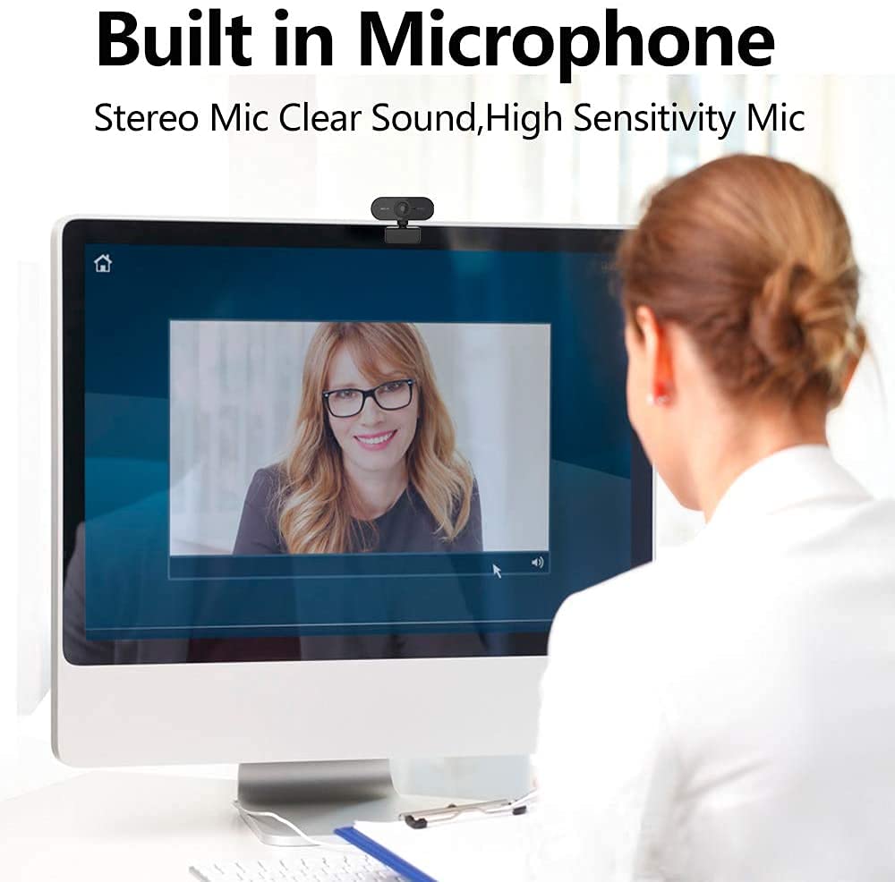 Peak Trading Full HD 1080P Webcam with Built-in Microphone - USB Plug & Play Computer Camera for Laptop, PC & Mac - Perfect for Video Conferencing, Live Streaming, Online Classes & Remote Work