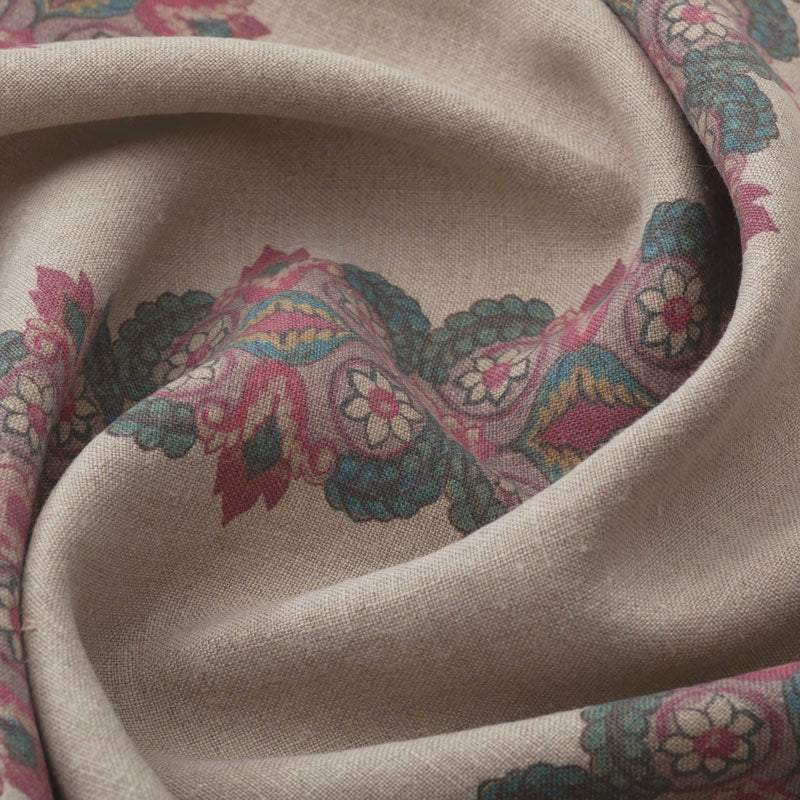 Balazuc Morocco Stripe Linen Fabric - Natural Samples for Home Decor, Upholstery & DIY Crafts | Premium Eco-Friendly Textile Material