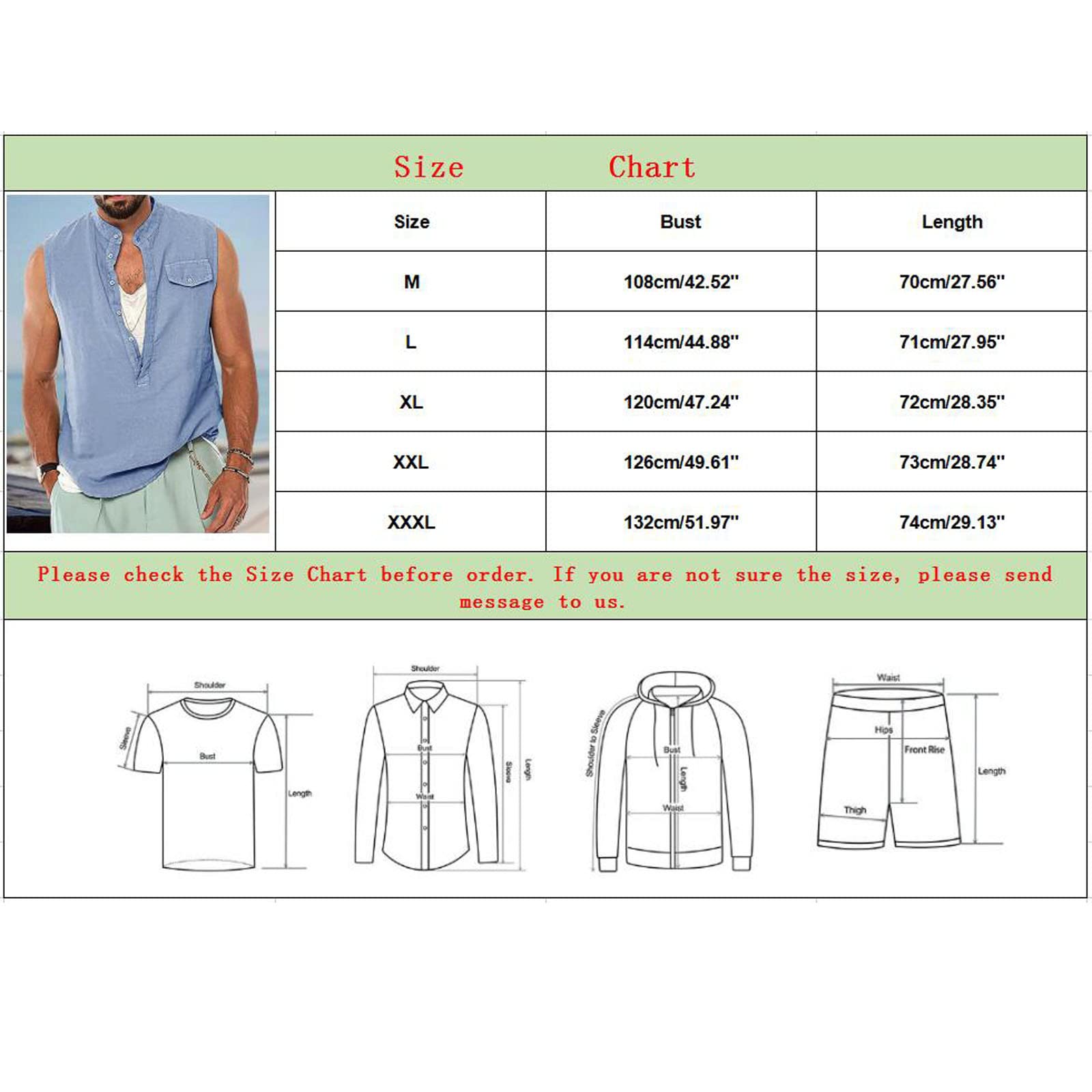 Men's Linen & Cotton Sleeveless V-Neck Tank Top - Breathable Summer Beach Shirt, Hippie Punk Tunic Blouse with Button Down Design | Perfect for Casual Wear, Music Festivals & Vacation Outfits