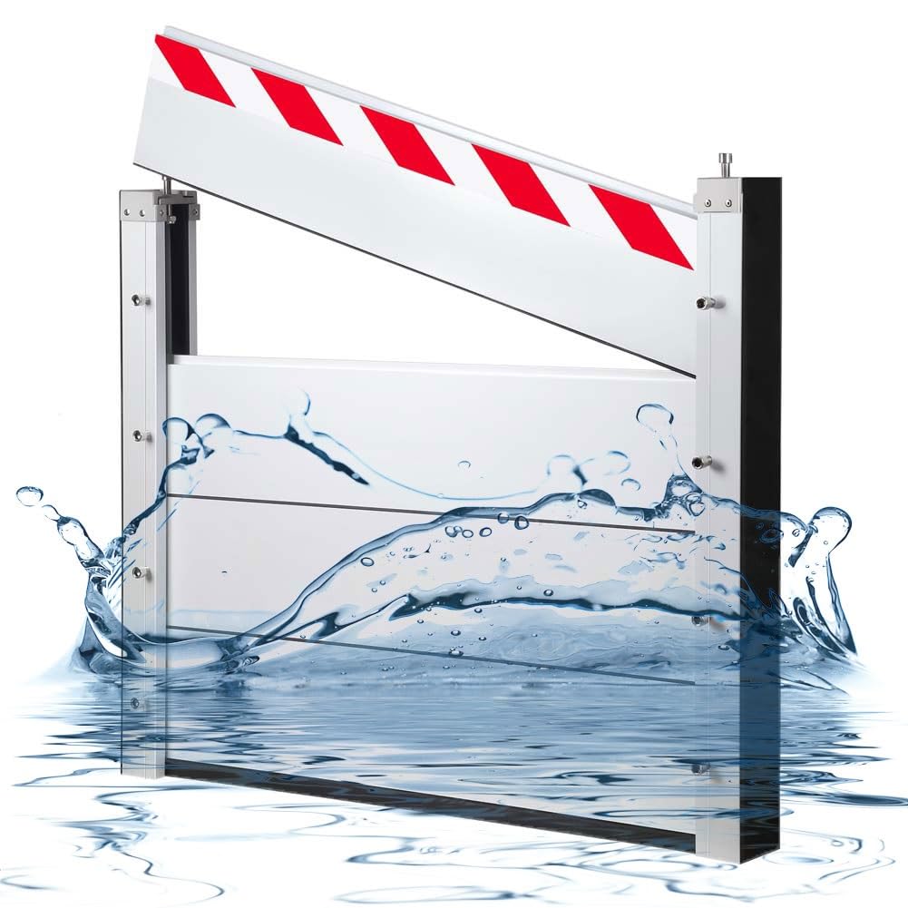 130x20/40/60/80cm Water Barrier for Flood Protection - Heavy Duty Water Stopper Guard, Flood Baffle Panel Shield for Front Door, Wall & Garage - Perfect for Storm, Hurricane & Heavy Rain Protection (HXQSL)