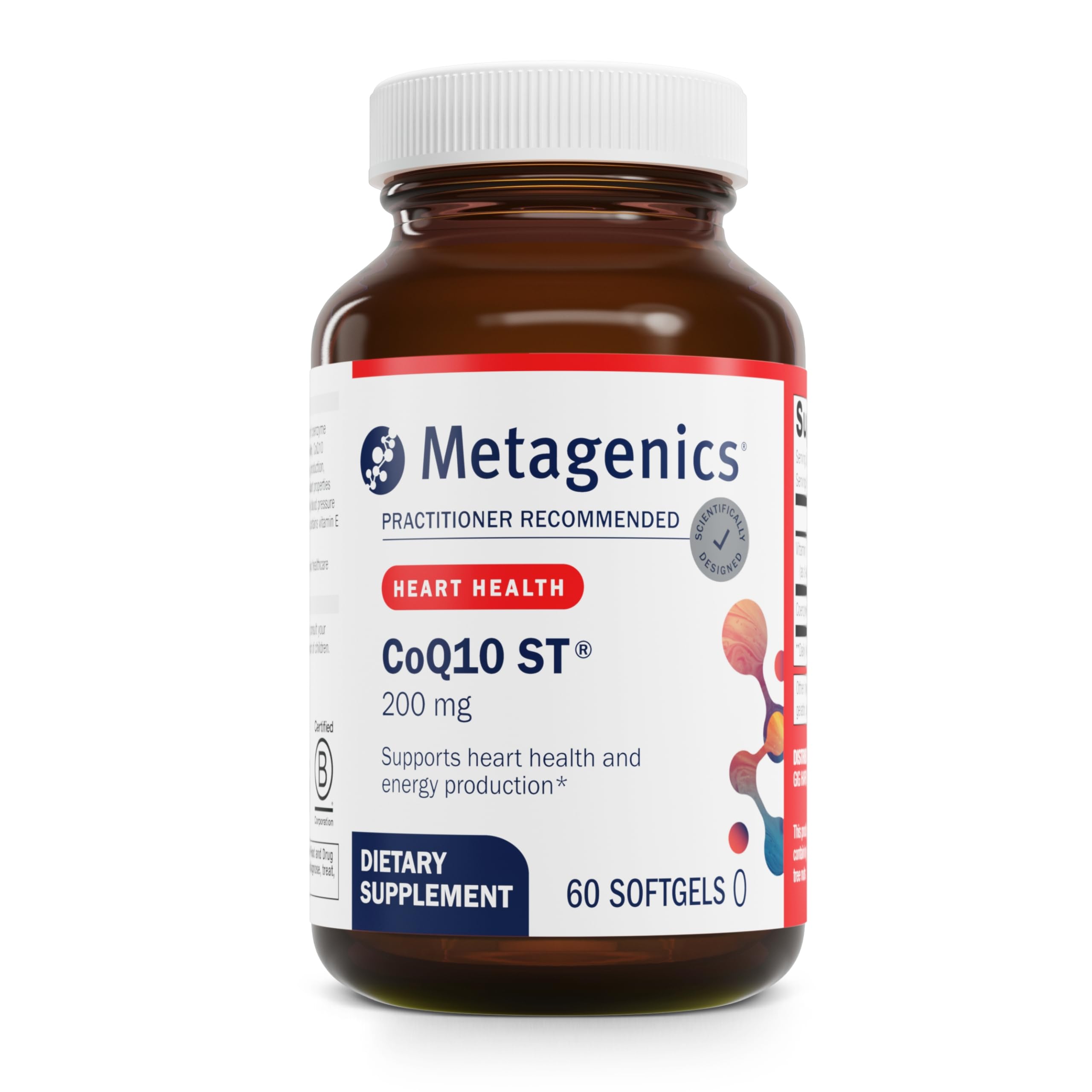 Metagenics CoQ10 ST-200 | 200mg Highly Absorbable Coenzyme Q10 Supplement for Energy & Heart Health | Supports Cardiovascular Function & Cellular Energy Production | 60 Softgels | Ideal for Active Adults & Heart Wellness