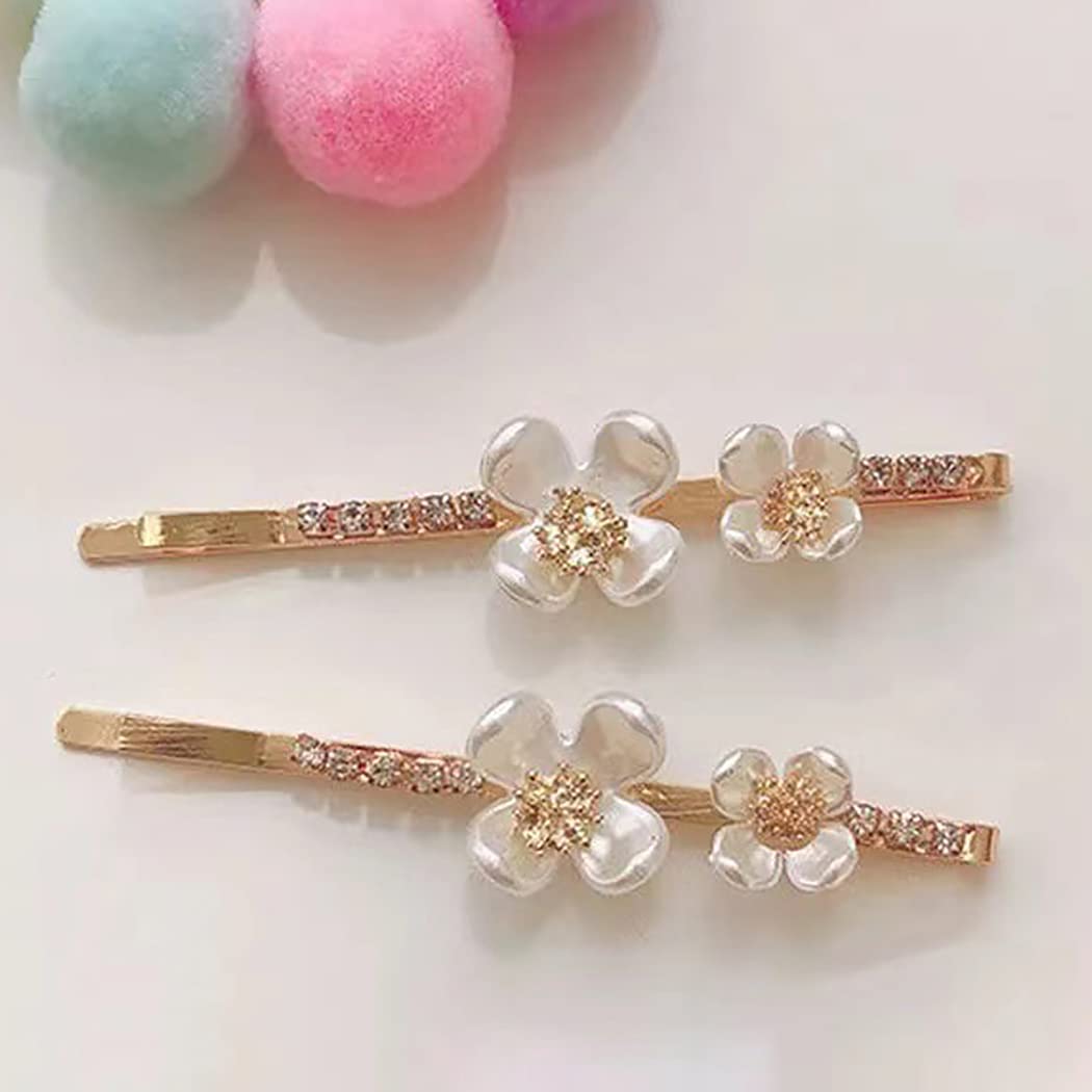Elegant Metal Flower Hair Clips for Women - Dainty Creative Unique Fashion Hair Accessories for Girls, Small Lightweight Hairpins for Wedding, Travel, Party & Everyday Styling