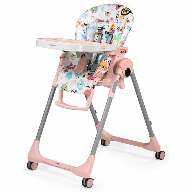 Peg Perego Prima Pappa Zero 3 High Chair for Babies - Adjustable Infant Feeding Seat with Removable Tray - Perfect for Home Dining & Weaning (Blue)