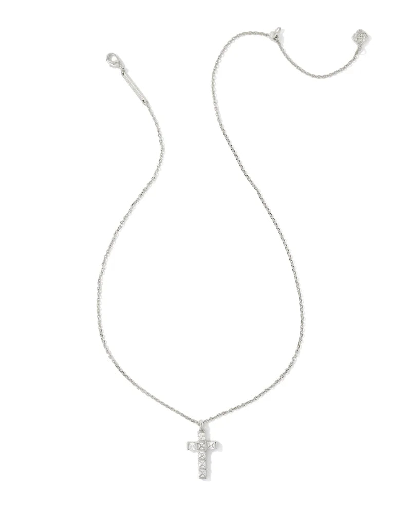 Kendra Scott Cross Crystal Pendant Necklace - Elegant Religious Jewelry for Women - Perfect for Church, Weddings & Everyday Wear