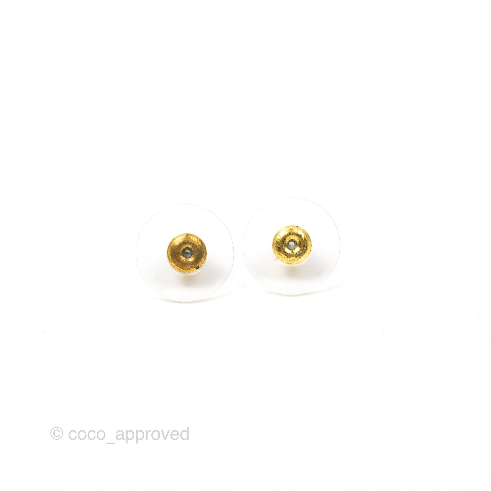 Chanel CC Coco Crystal Earrings - Gold Tone Clip-On Earrings for Women | Luxury Fashion Jewelry for Parties, Weddings & Special Occasions
