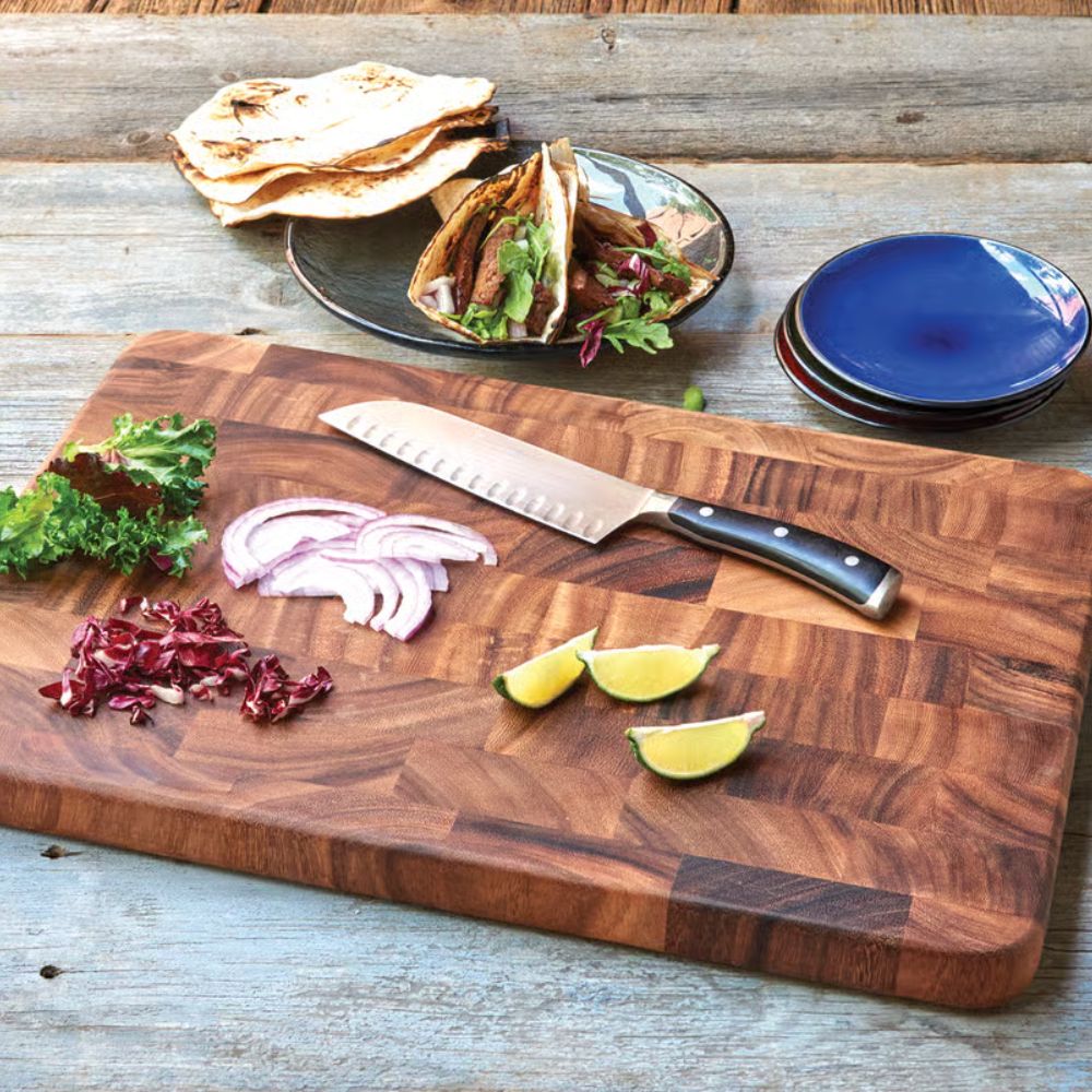Fox Run 14 x 20 Inch End Grain Butcher Block Cutting Board - Premium Wood Chopping Board for Kitchen Prep, Meat Cutting & Serving - Perfect for Chefs, Home Cooks & BBQ Enthusiasts