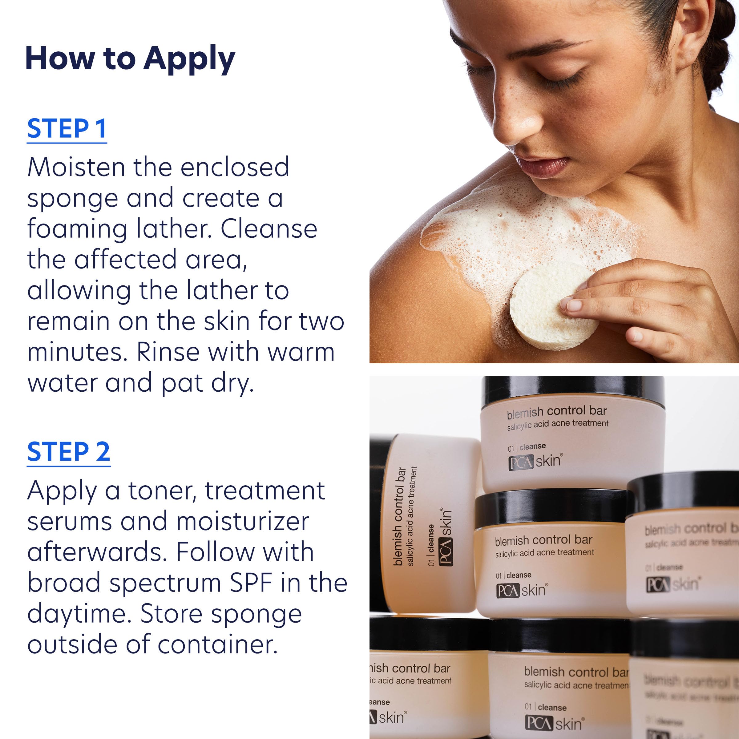 PCA SKIN Blemish Control Cleanser Bar - 2% Salicylic Acid Face & Body Wash for Oily, Acne-Prone Skin with Glycerin | Gentle Exfoliating Treatment for Combination Skin | Perfect for Daily Cleansing & Acne Prevention (3.2 oz)