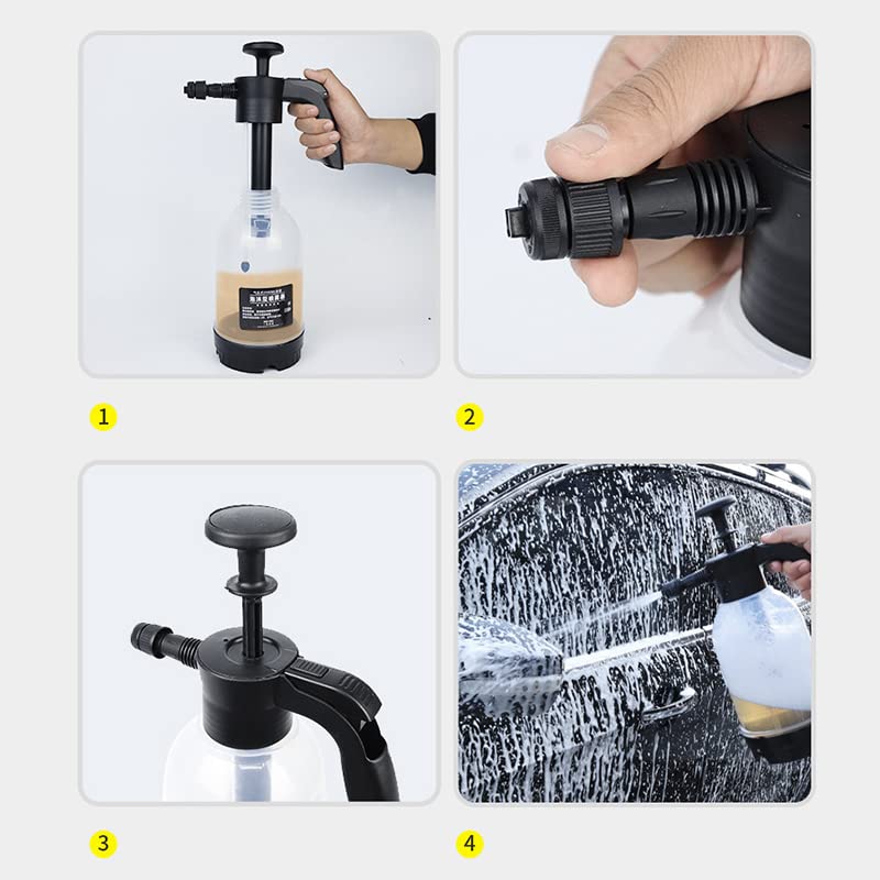 Manual Car Wash Foam Sprayer - 2 Modes & Wide Spray for Auto & Home Cleaning
