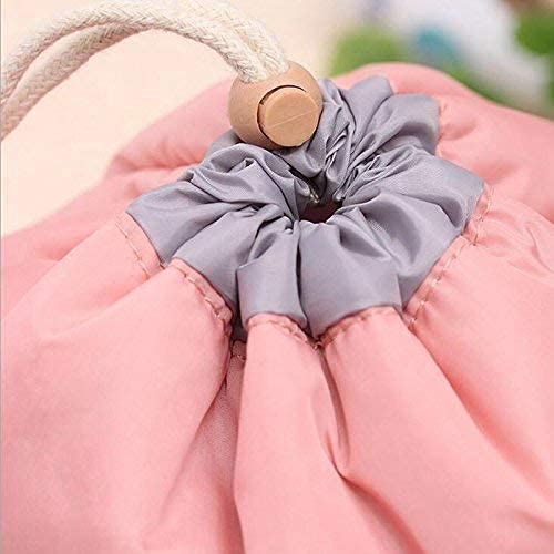 Portable Travel Makeup Bag - Waterproof Cosmetic Organizer Pouch for Women | Mini Toiletry Case & Train Case | Perfect for Vacation, Gym, Airplane Carry-on (Pink)
