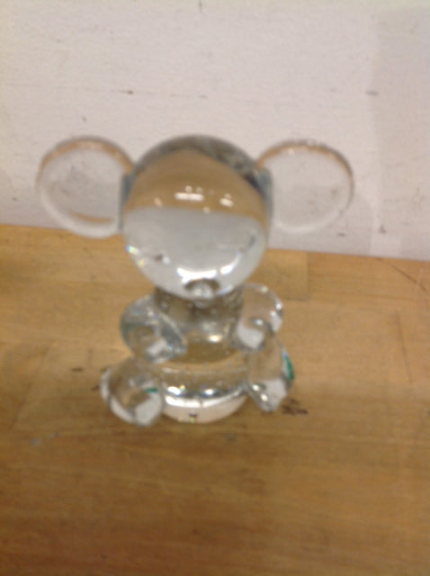 Elegant Glass Teddy Bear Paperweight - Handcrafted Decorative Desk Accessory for Home & Office | Perfect Gift for Collectors & Teddy Bear Lovers