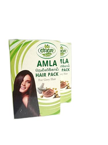 Organic Amla Hair Pack for Grey Hair Treatment - 50g (Pack of 2) | Natural Hair Care for Premature Greying & Scalp Health | Perfect for Home Hair Spa & Ayurvedic Hair Care Routines
