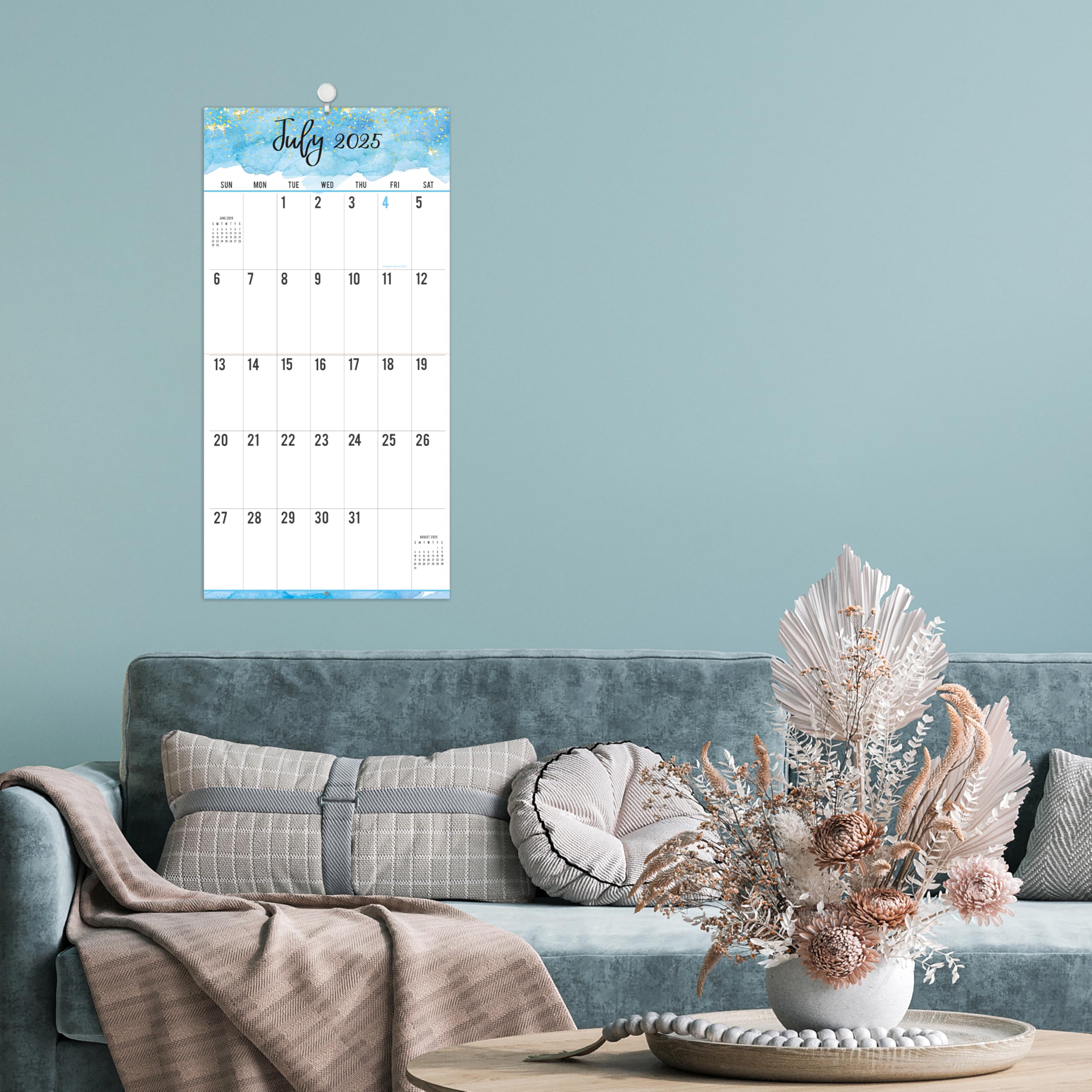 2025-2026 Wall Calendar - 18 Month Large Print Monthly Planner (July 2025-December 2026) | Big Grid Design | 12
