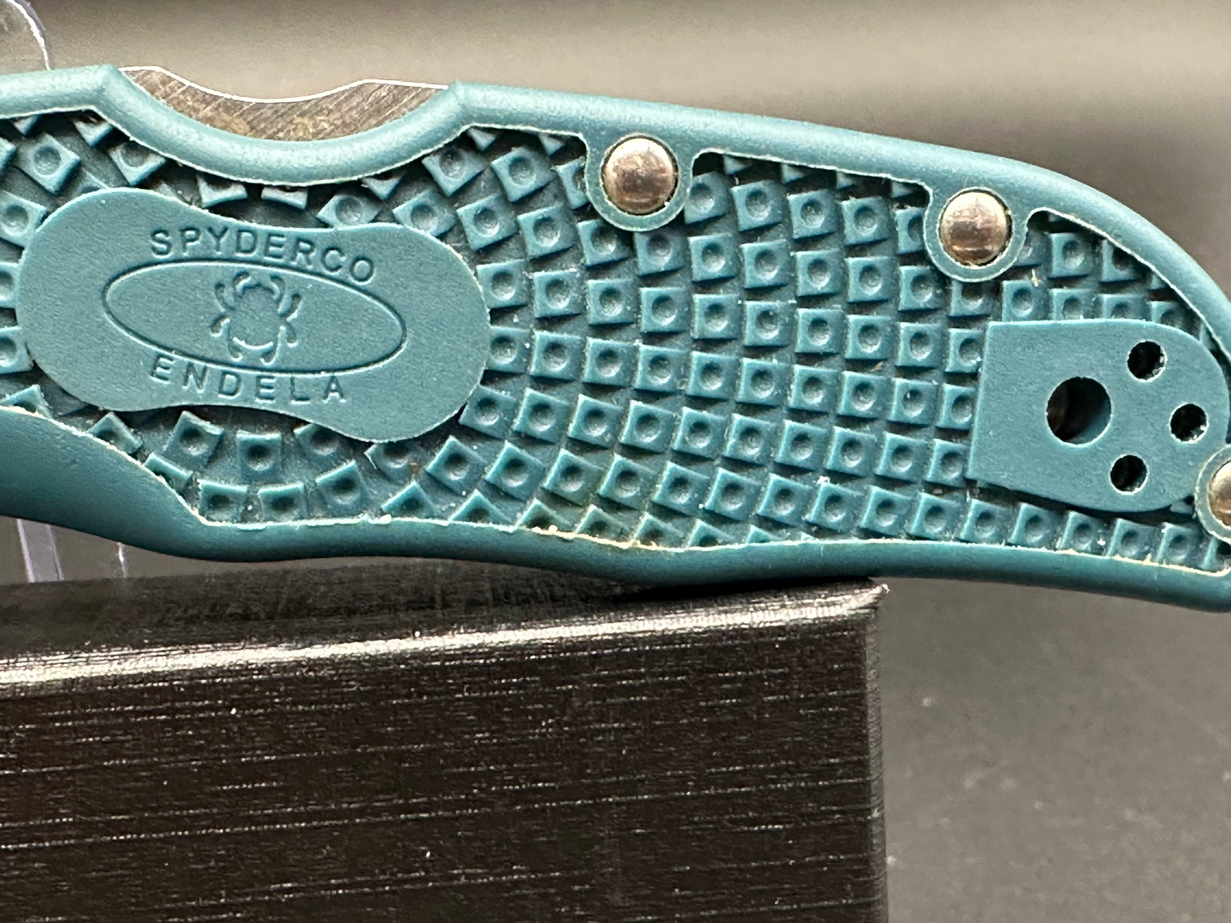 Spyderco Endela Lightweight Folding Knife - Blue FRN Handle, 3.41