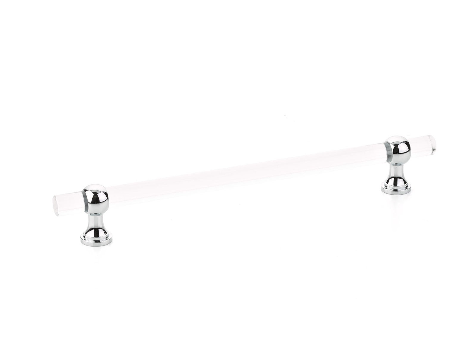 Lucite and Polished Chrome Cabinet Knobs & Drawer Pulls - Modern Kitchen & Bathroom Hardware for Cabinets, Dressers, and Furniture (Set of 10) - Perfect for Home Renovation and DIY Projects