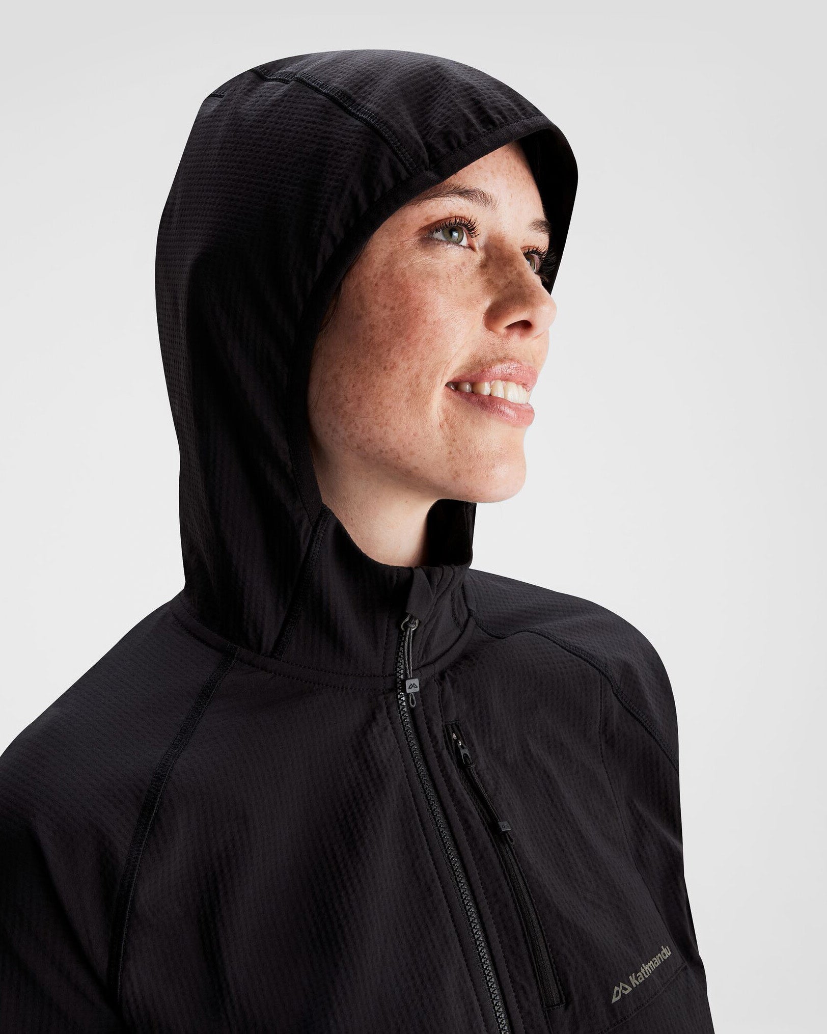 Women's Aysen Hooded Fleece Jacket - Soft Warm Winter Coat, Lightweight Outdoor Pullover with Zipper Pockets (Black Stingray) | Perfect for Hiking, Camping & Casual Wear