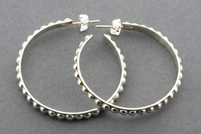 Mini Beaded Hoop Stud Earrings - Sterling Silver 925 for Women & Girls - Perfect for Everyday Wear, Parties & Gifting